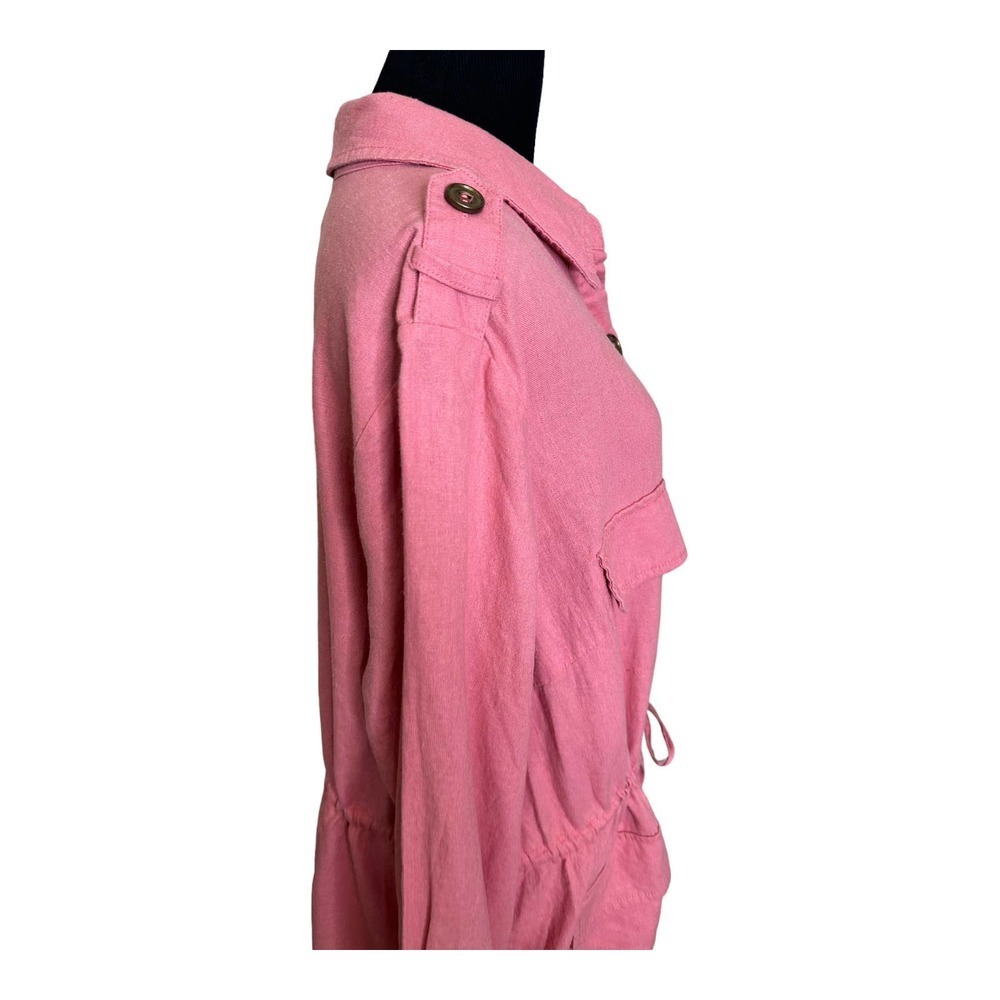 JustFab Pink Button-Up Jacket - Picture 9 of 13